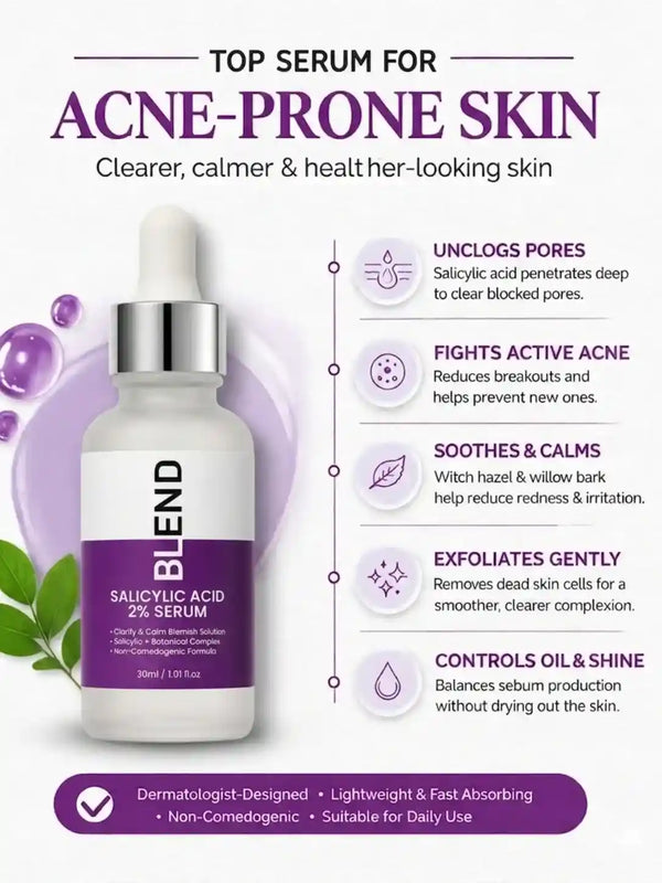 BLEND BHA Salicylic Acid 2% serum for blackheads and blemishes