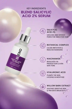 BLEND Salicylic Acid serum product bottle 30ml