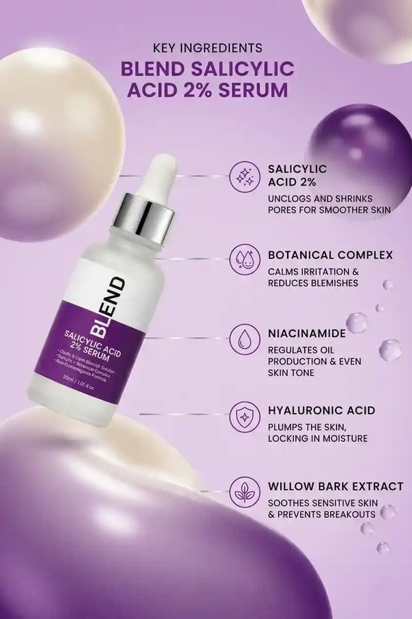 BLEND Salicylic Acid serum product bottle 30ml