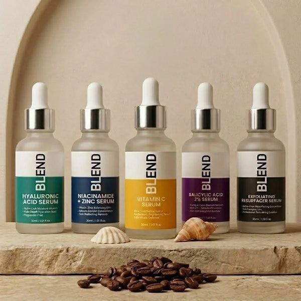 Complete Skincare Bundle | 5 Face Serum Set for Clear & Glowing Skin | BLEND